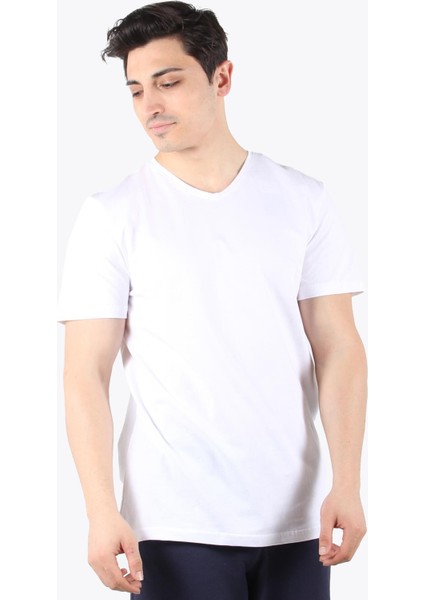 2021 V Yaka Basic Süprem Regular Fit T-shirt modelleri