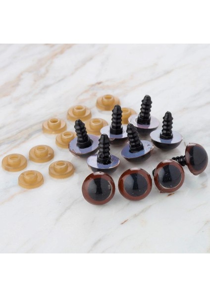 Loren 14 mm Kahverengi 5 Çift Amigurumi Göz