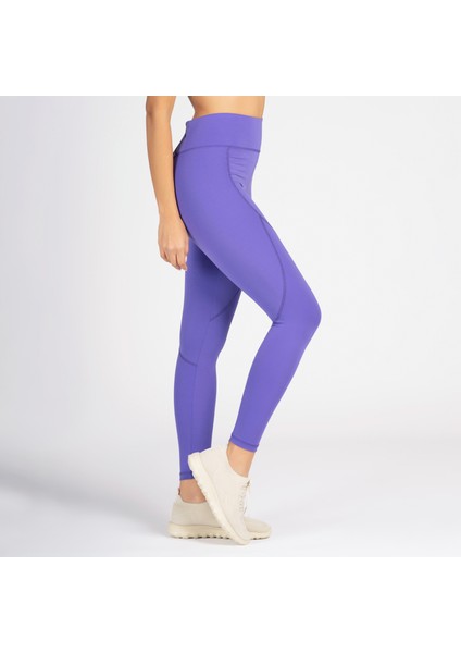 Lila Yüksek Bel Arka Cepli Toprlayıcı Kadın Spor Taytı fiyatları