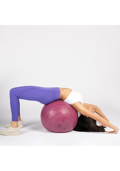 Lila Yüksek Bel Arka Cepli Toprlayıcı Kadın Spor Taytı modelleri