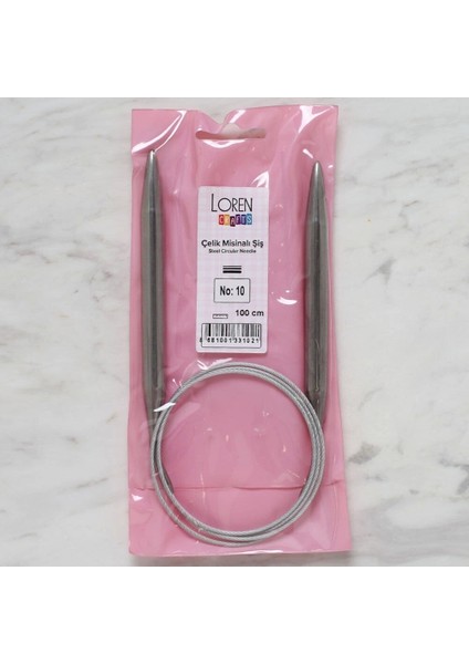 Loren Crafts 10 mm Çelik Misinalı Şiş 100 cm