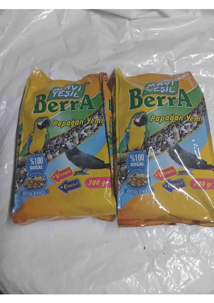 2 Paket 700 gr Mavi Yeşil Berra Papagan Yemi
