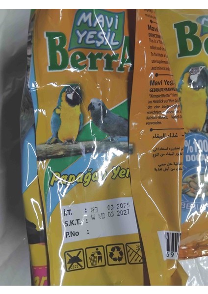 2 Paket 700 gr Mavi Yeşil Berra Papagan Yemi fırsatları