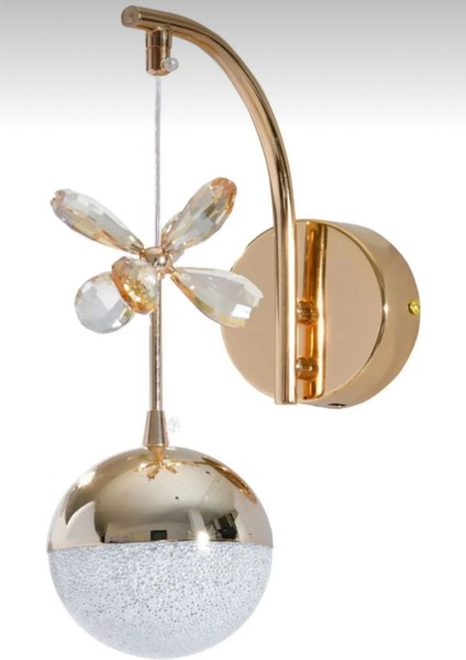 Şık Sarkıt LED Aplik Gold Kristal Taşlı fiyatları
