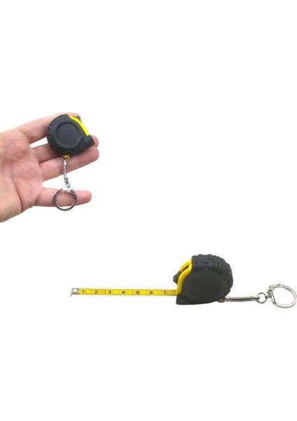 1 M (100 Cm) Lik Mini Metre Anahtarlık Şerit Metre Anahtarlık (1 Adet) (Ebat: 4 cm x 3,9 Cm)