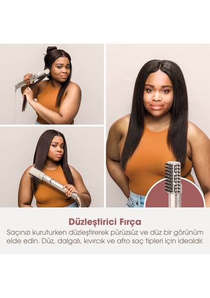 Flexstyle 5-In-1 Saç Kurutma & Şekillendirme Sistemi - Stone modelleri