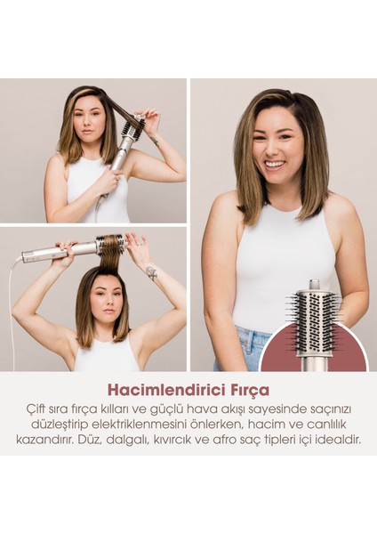 Flexstyle 5-In-1 Saç Kurutma & Şekillendirme Sistemi - Stone fırsatları