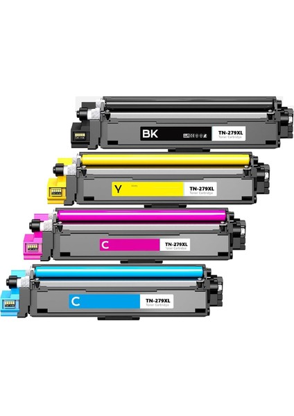 TN279XL ( TN-279XL ) 4 Renk Çipli Muadil Toner Brother MFC-L3760CDW (L3760) Yazıcı Uyumlu