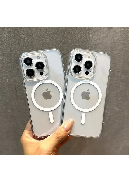 Iphone 14 Pro Uyumlu Sararmaz Sert Şeffaf Magsafe Özellikli Kılıf indirimleri