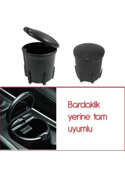 Küllük LED Işıklı Bardaklık Uyumlu Araç Içi Küllük Kapaklı Araba Küllüğü fiyatları