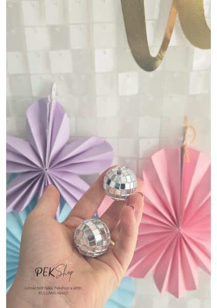 Pasta Süsü Disko Topu 4lü Set 2 Adet 3cm 2 Adet 4cm indirimleri