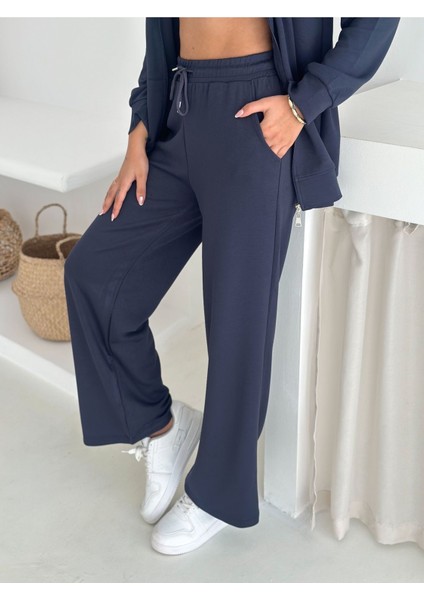 Kapüşonlu Fermuarlı Geniş Paça Modal Kumaş Eşofman Takım fırsatları