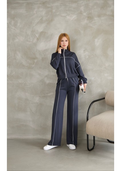 Bi̇yeli̇ Fermuarli Geni̇ş Paça Modal Kumaş Eşofman Takim fiyatları