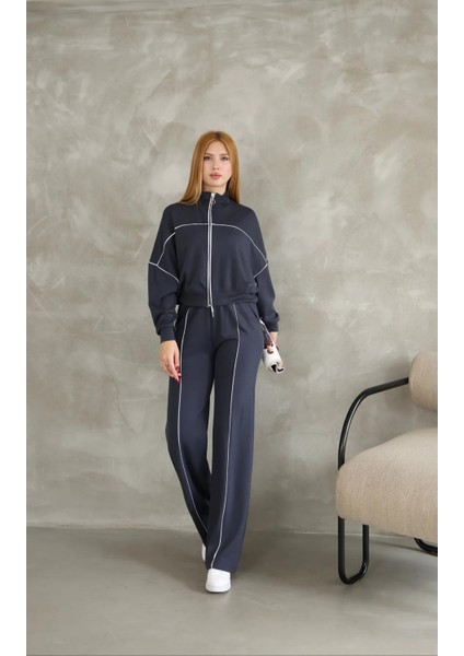 Bi̇yeli̇ Fermuarli Geni̇ş Paça Modal Kumaş Eşofman Takim fırsatları