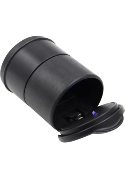 Araç Bardaklık Uyumlu LED Işıklı Küllük Koku Saklayan Kapaklı Kül Tablası Sert Yanmaz Plastik Model fiyatları