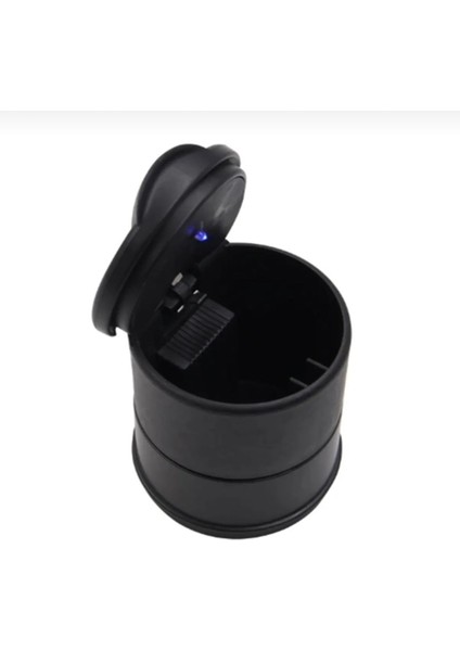 Araç Bardaklık Uyumlu LED Işıklı Küllük Koku Saklayan Kapaklı Kül Tablası Sert Yanmaz Plastik Model modelleri