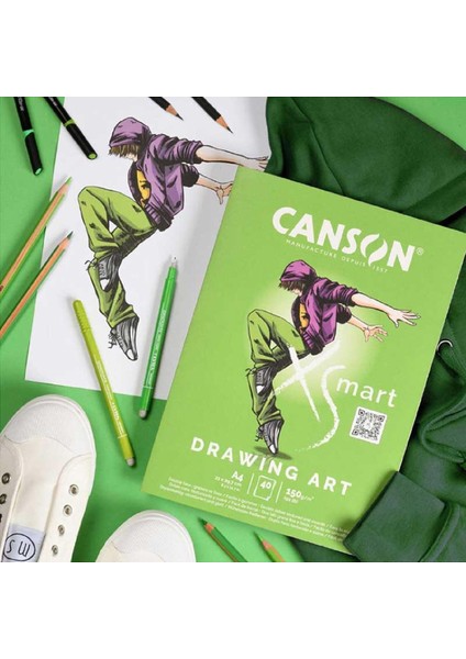 Xsmart Drawing Art A4 40 Yaprak 150 gr Çizim Defteri (C32250P002) (Fla1)
