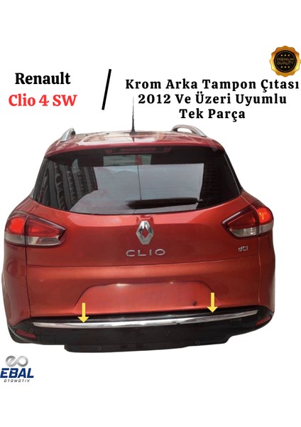 Renault Clio 4 Sw Krom Arka Tampon Çıtası 2012 ve Üzeri P.çelik fiyatları