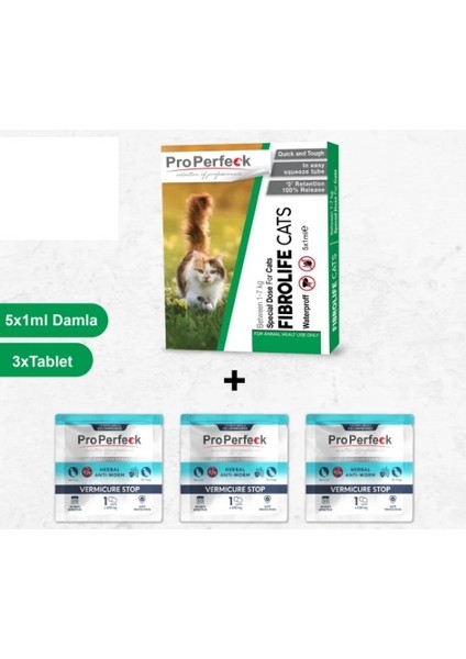 Kedi Bitkisel Ense Bitkisel Damla Seti - 5 Damla 3 Tablet