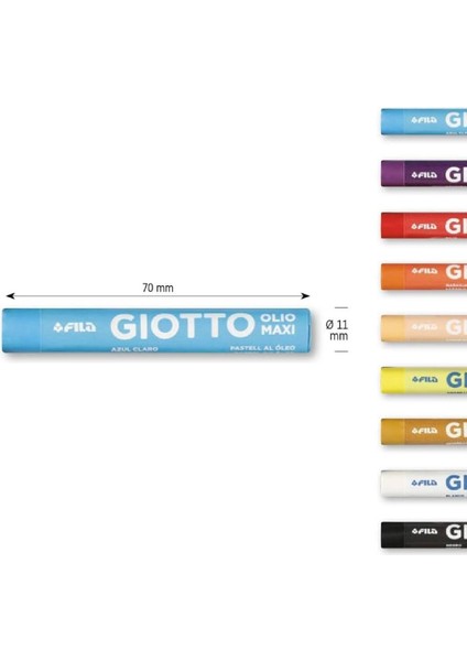 Olio Maxi Karton Kutu Yuvarlak Pastel Boya 12 Renk (F293400) (Fla1) fırsatları