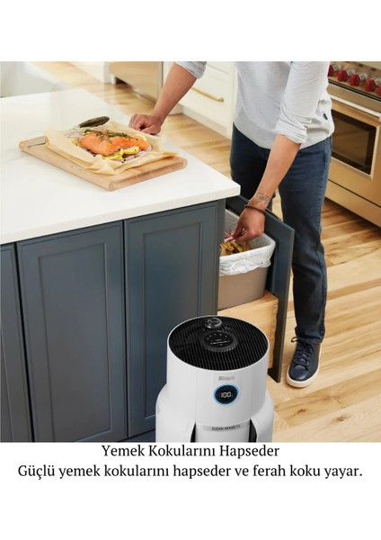 Çift Teknoloji ,130 Metre Kareyi Tekseferde Temizleyen Hava Temizleyicisi Max Beyaz