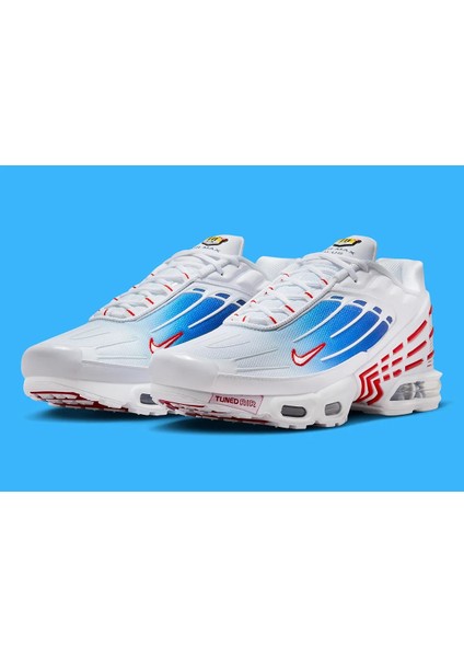 Air Max Plus 3 Vivid Blue Gradient Unisex Beyaz Spor Ayakkabı -(FN3411-100)