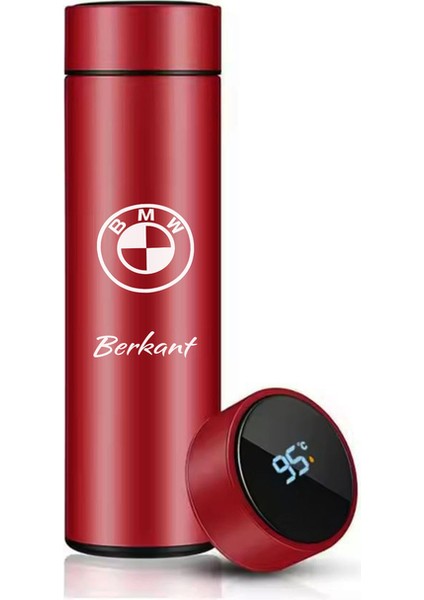 Kişiye Özel 500ML Dijital Göstergeli 304 Çelik Araç Baskılı Akıllı Termos - Isı Korumalı Şişe fiyatları