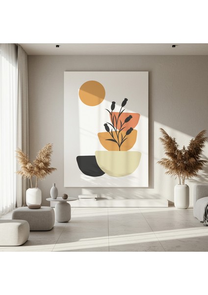 Soyut Bitki Desenli Modern Sanat Tablosu fırsatları