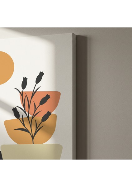 Soyut Bitki Desenli Modern Sanat Tablosu indirimleri
