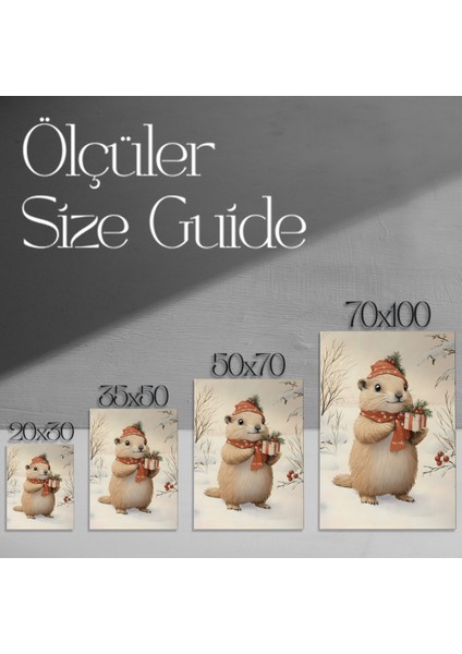 Sevimli Kışlık Hayvan Tablosu modelleri