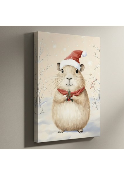 Kış Kışlık Tavşan Noel Tablosu