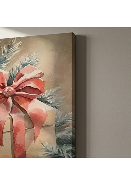 Kış Mevsimi Hediye Kutusu Suluboya Tablosu indirimleri