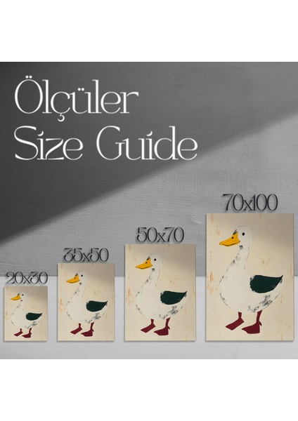 Minimalist Kaz Illüstrasyon Tablosu modelleri