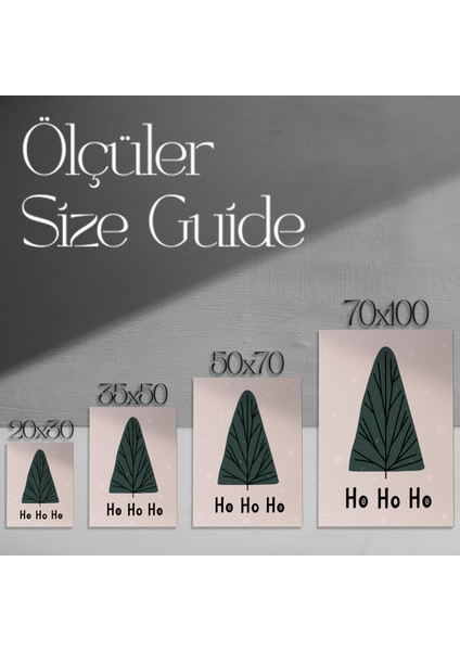 Ho Ho Ho Noel Kış Ağacı Tablosu modelleri