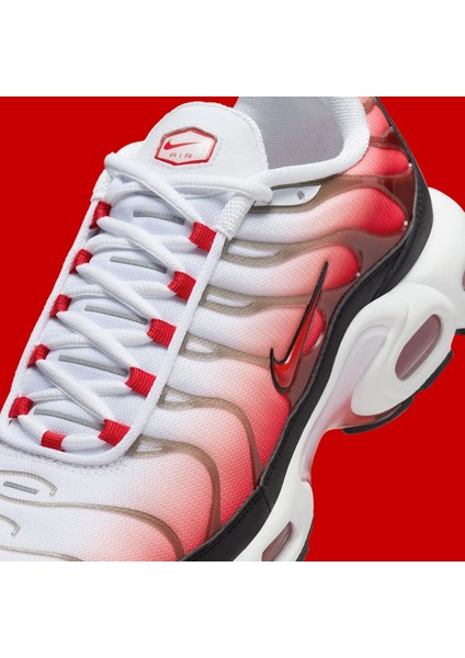 Air Max Plus White Black University Red Unisex Spor Ayakkabı - (HM9611-100) indirimleri