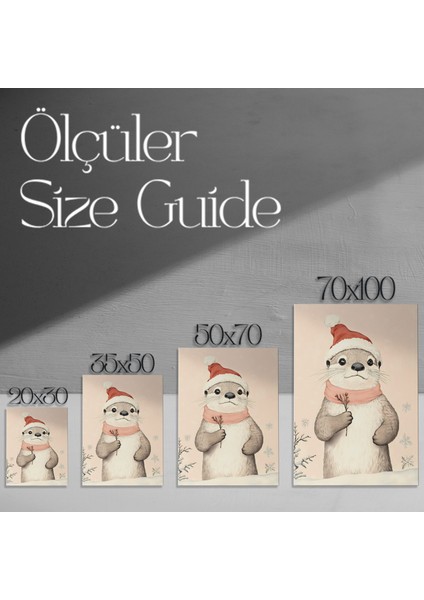 Sevimli Su Samuru Noel Tablosu modelleri