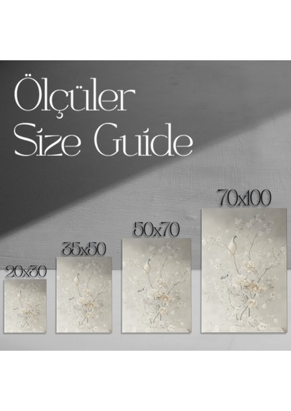 Zarif Kuş ve Çiçekler Soyut Tablosu modelleri