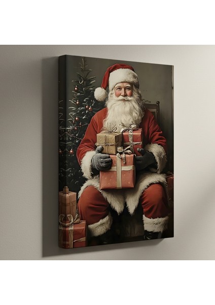 Noel Baba ve Hediyeleri Kış Temalı Tablo