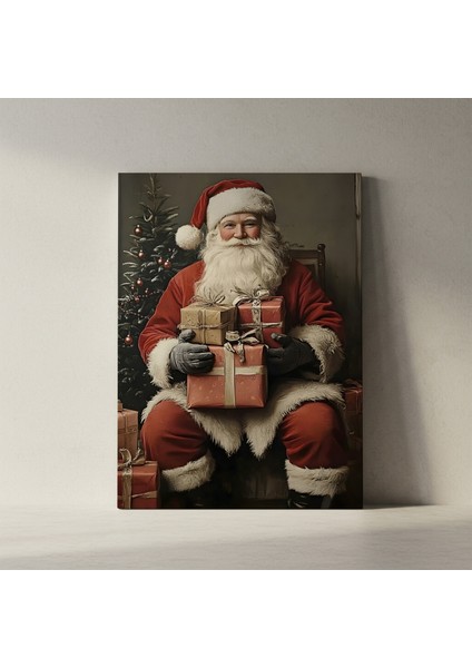 Noel Baba ve Hediyeleri Kış Temalı Tablo fiyatları