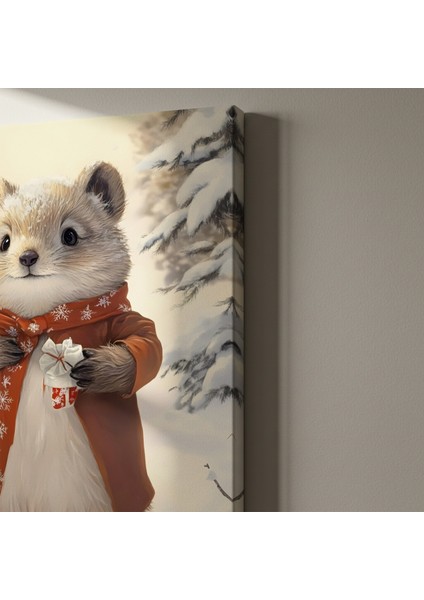 Kışın Karlı Ormanında Hediyeli Sevimli Hayvan Tablosu indirimleri