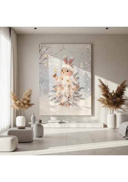 Noel Tavşanı Kış Ormanı Tablosu fırsatları