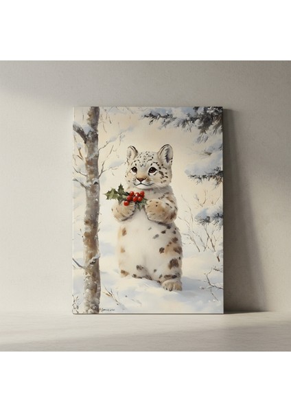 Kardan Adam ve Kar Leoparı Noel Tablosu fiyatları