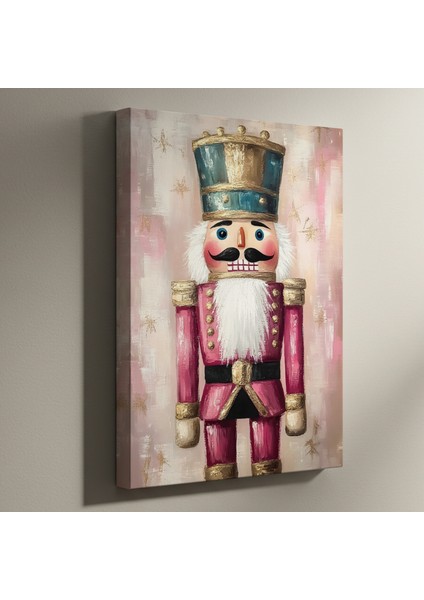 Pembe ve Altın Fırfırlı Kırlangıç Kralı Noel Baba Tablosu