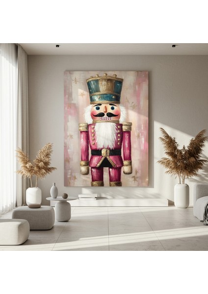 Pembe ve Altın Fırfırlı Kırlangıç Kralı Noel Baba Tablosu fırsatları