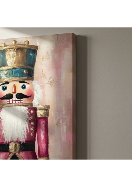 Pembe ve Altın Fırfırlı Kırlangıç Kralı Noel Baba Tablosu indirimleri