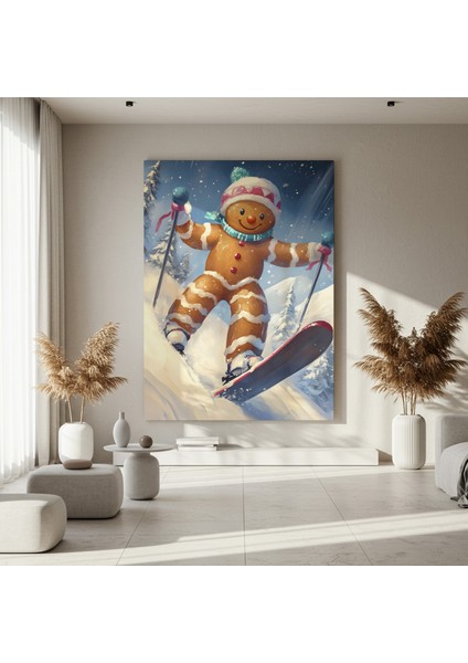 Kardan Adam Kayakçı Noel Tablosu fırsatları