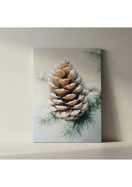 Kışın Karlı Kozalak Tablosu fiyatları