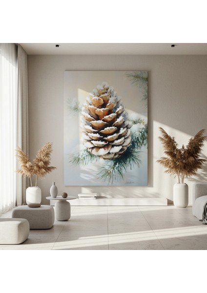 Kışın Karlı Kozalak Tablosu fırsatları