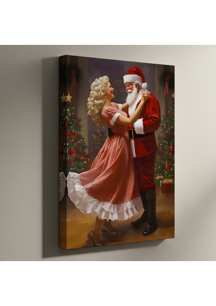 Noel Baba ve Bayanla Dans Tablosu