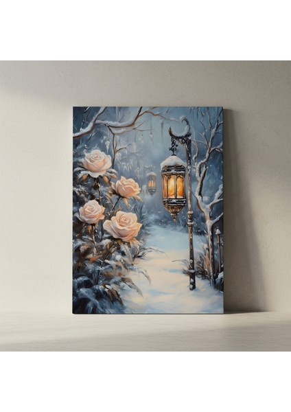 Kış Gecesi Gül Bahçesi Tablosu fiyatları